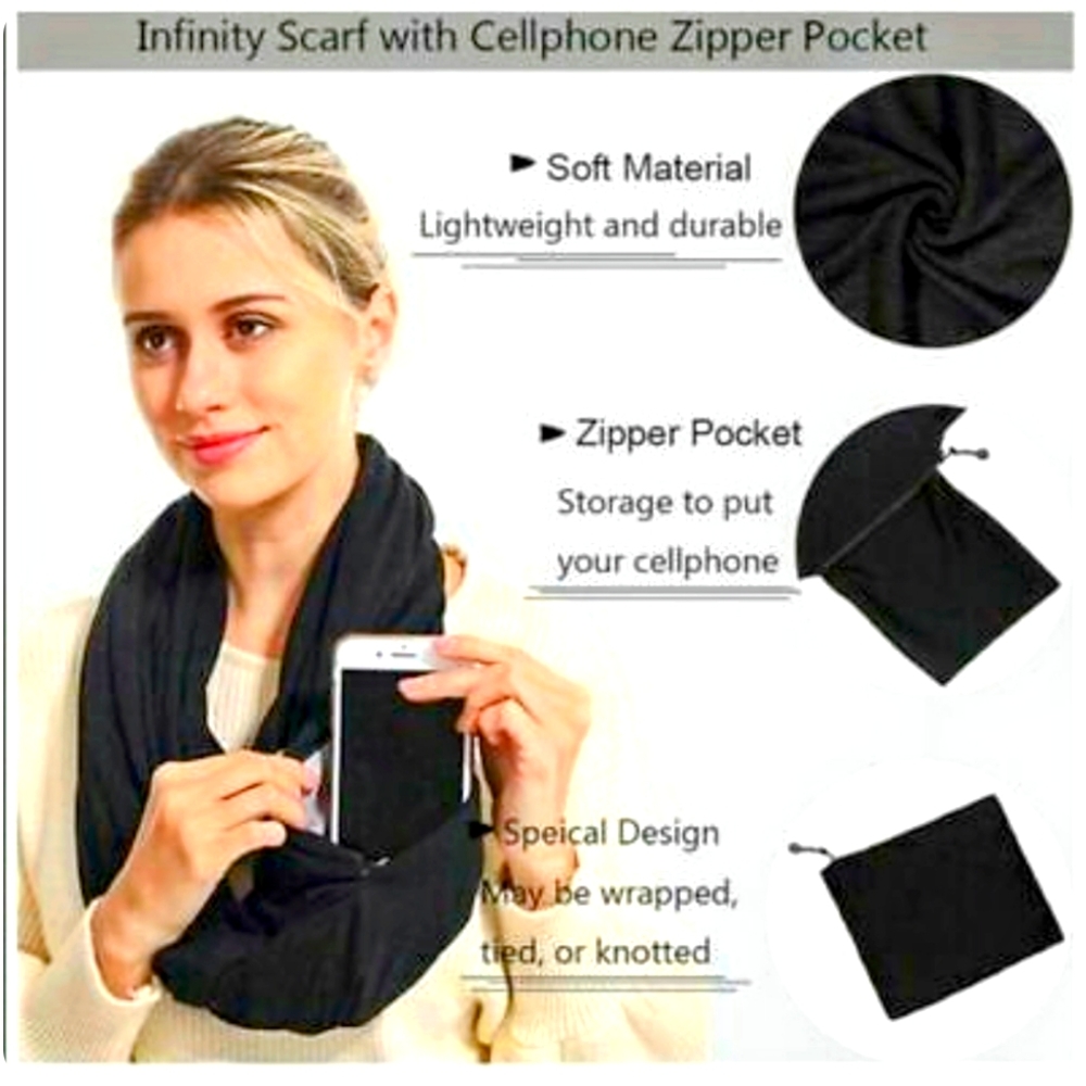 New Beyond Yoga Pocket Infinity Scarf